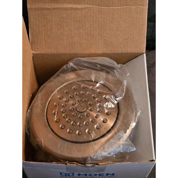 Moen Shower Head Icon S6312BB Brushed Bronze One Function 5 7/8" Diameter Spray - Picture 3 of 4